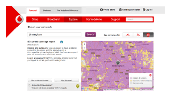 Check Vodafone coverage